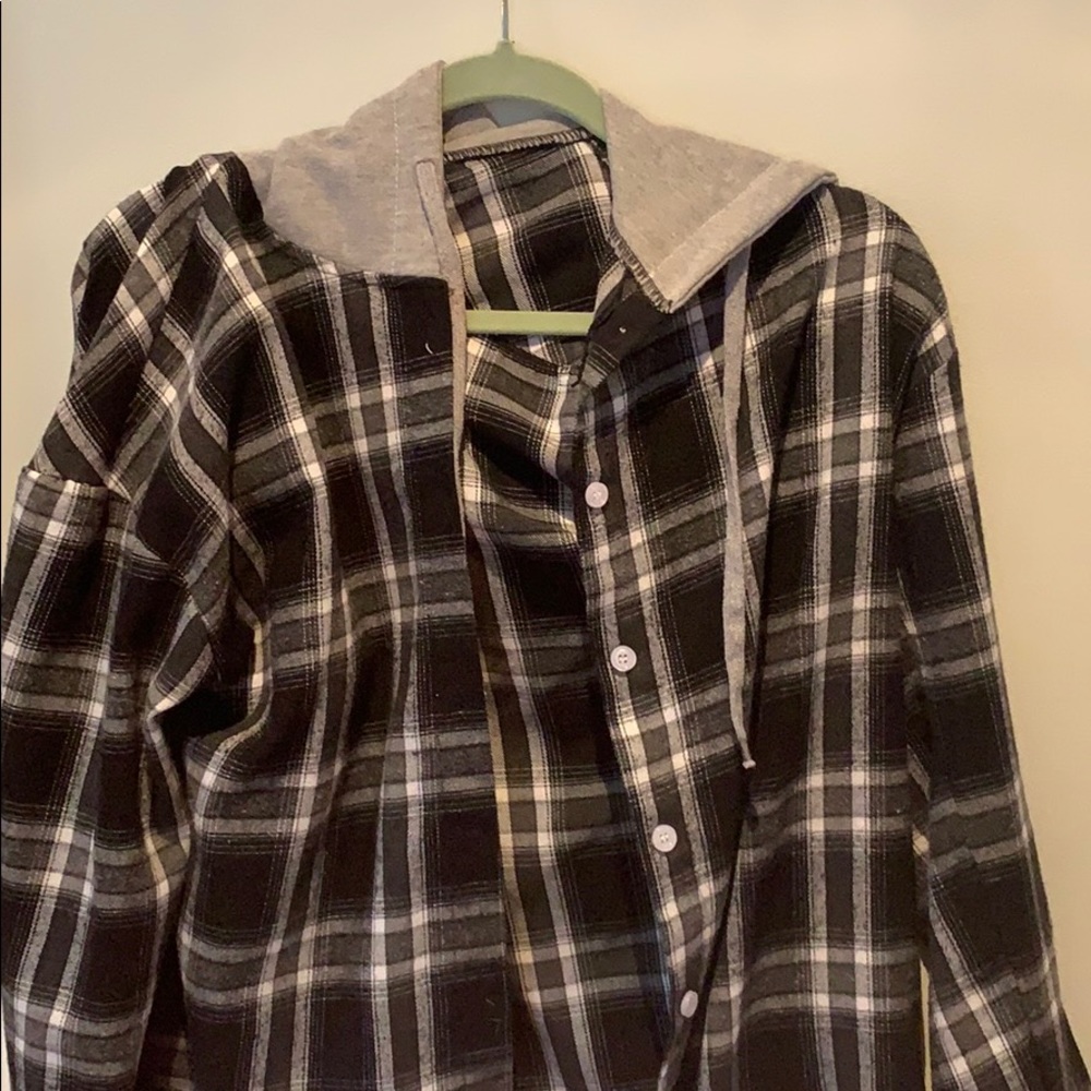 Hoodie/flannel mix, worn a couple times